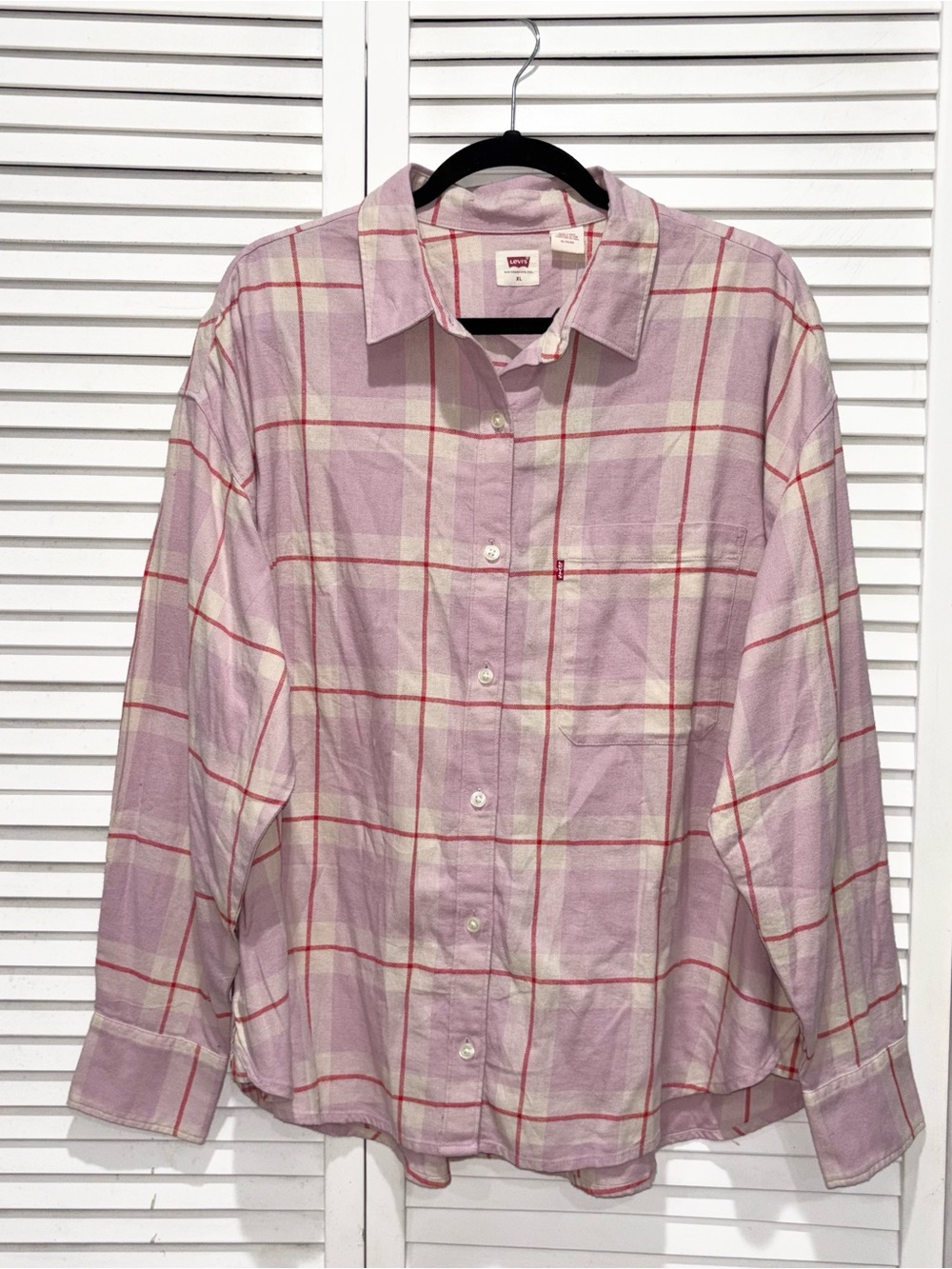Levi's Pink and Purple Plaid Button-Down Shirt